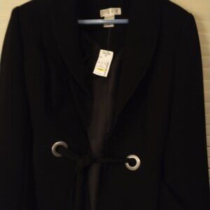 NWT Zoey black blazer jacket size 8 polyester long sleeve